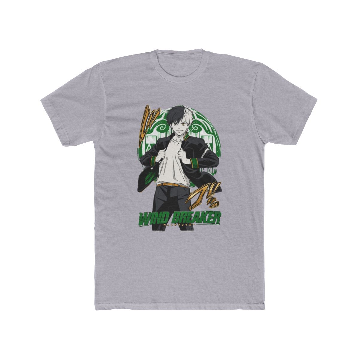 HUBGO Wind Breaker Anime T Shirt Merch Men Short Sleeve Women Tee, Adult, Size: 3XL, Black - alternate angle 3, merchandise