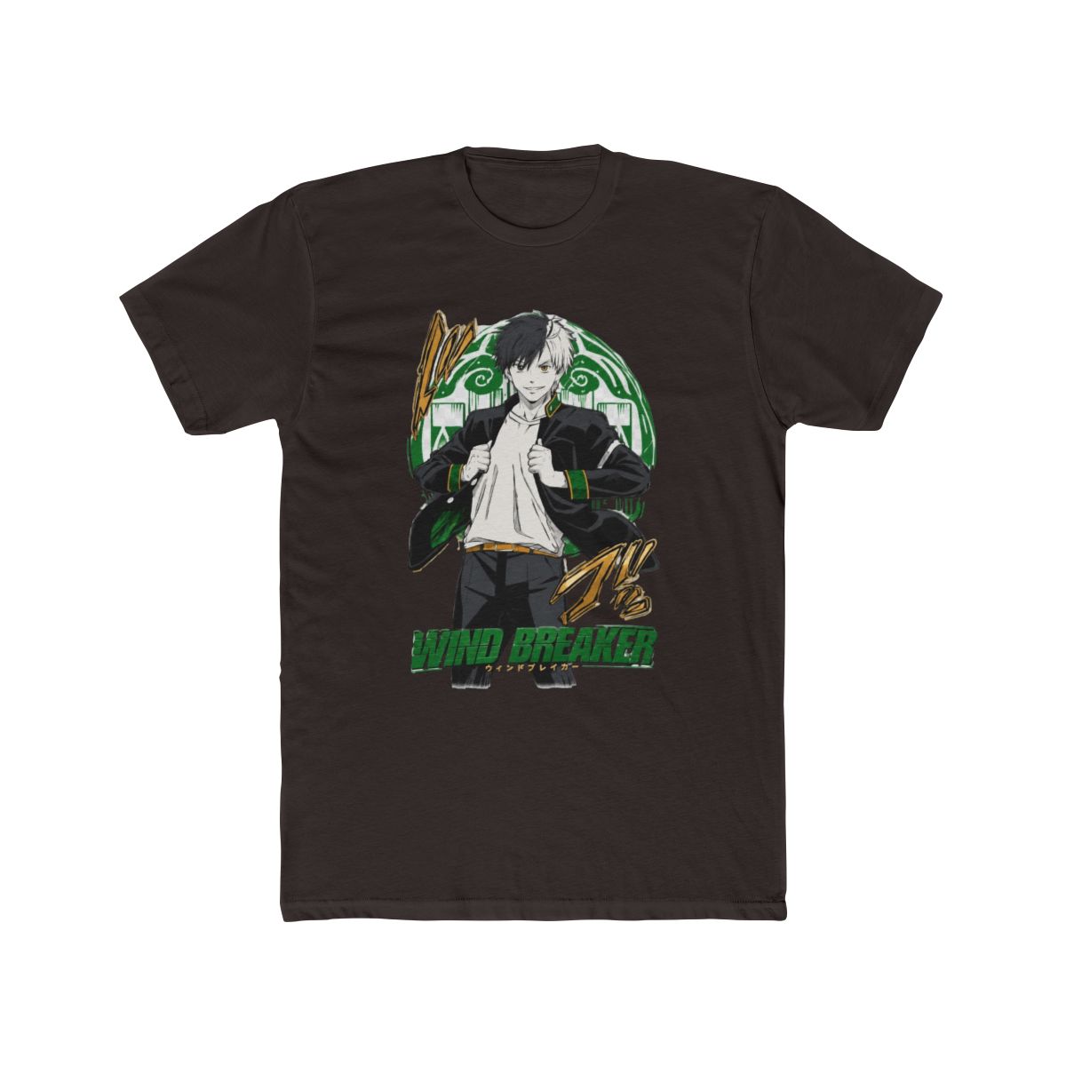 HUBGO Wind Breaker Anime T Shirt Merch Men Short Sleeve Women Tee, Adult, Size: 3XL, Black - alternate angle 2, merchandise