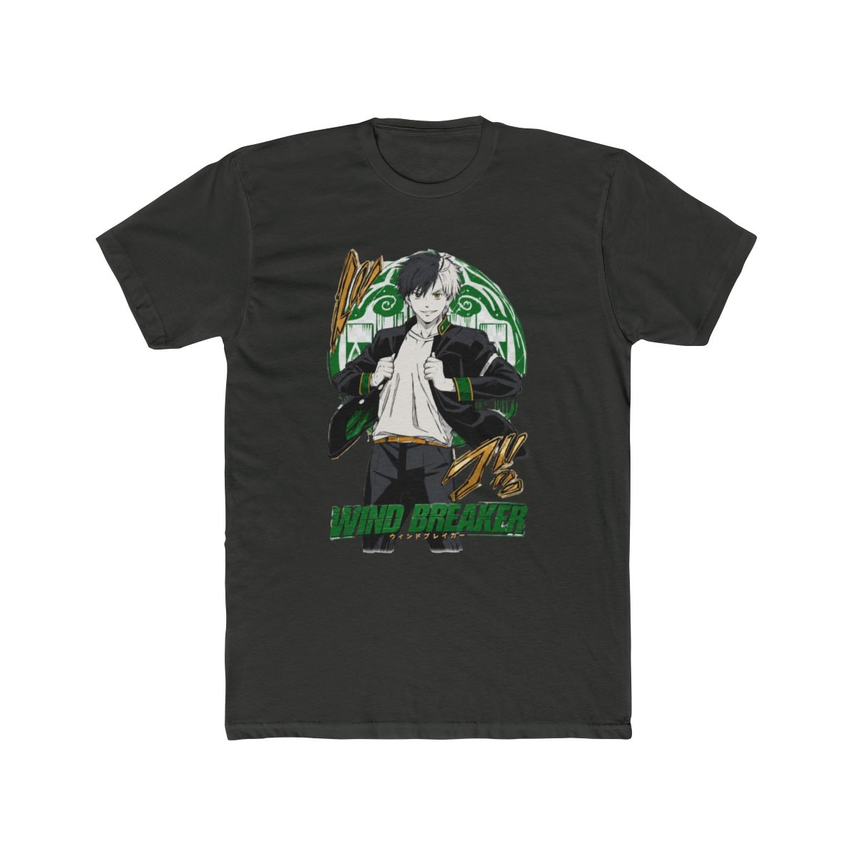 HUBGO Wind Breaker Anime T Shirt Merch Men Short Sleeve Women Tee, Adult, Size: 3XL, Black - alternate angle 5, merchandise