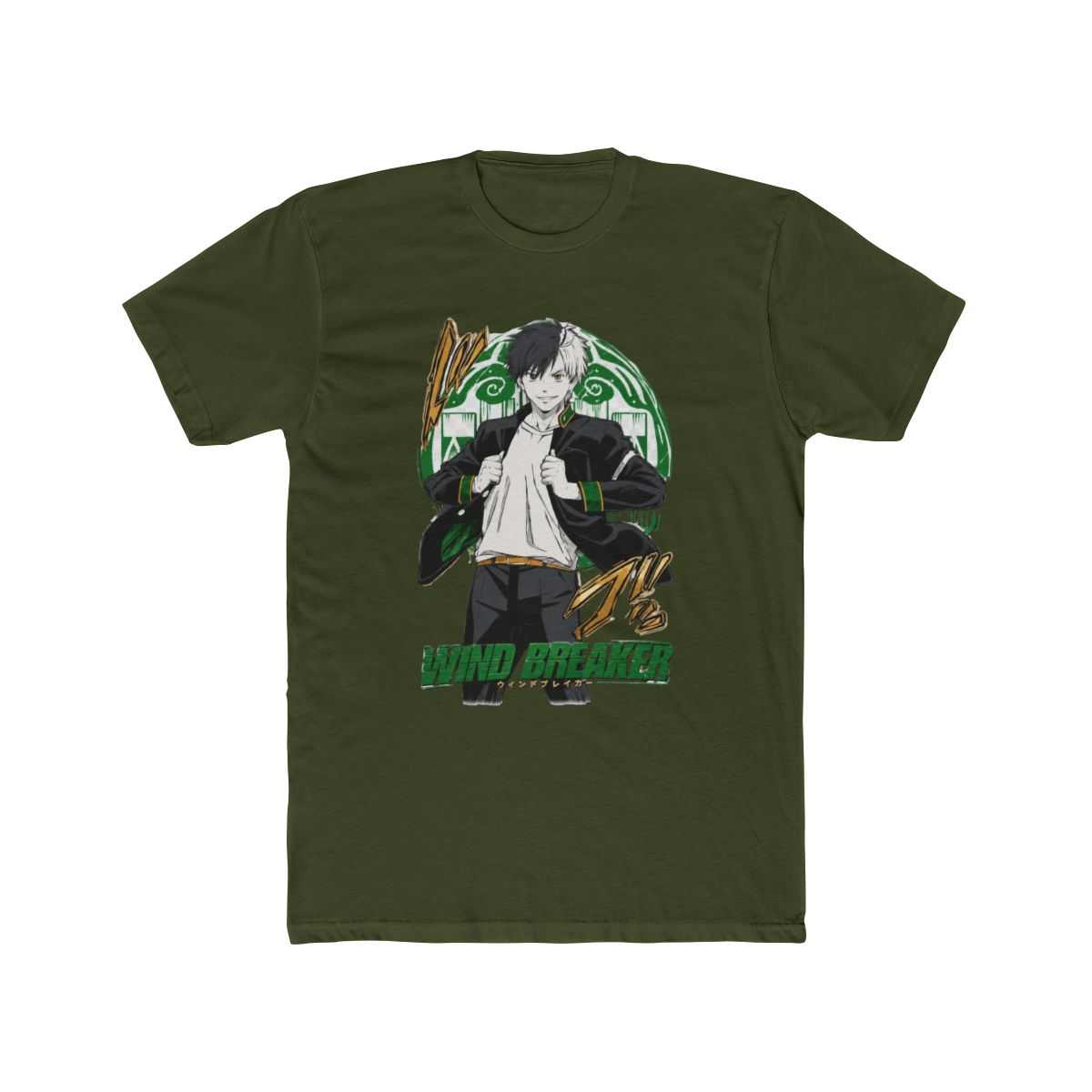 HUBGO Wind Breaker Anime T Shirt Merch Men Short Sleeve Women Tee, Adult, Size: 3XL, Black - alternate angle 4, merchandise